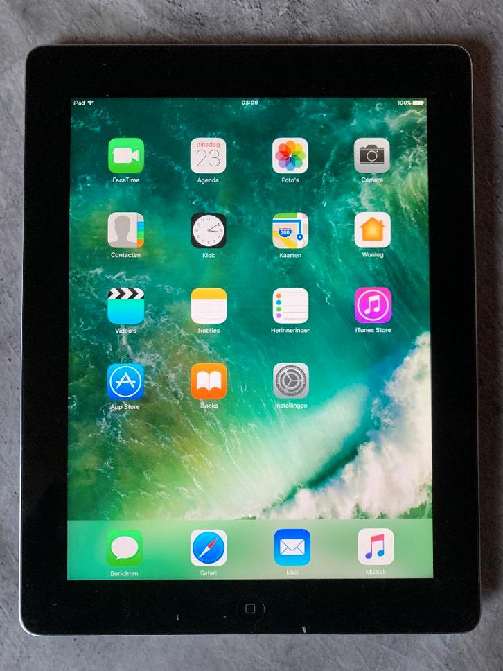 Apple iPad 4 Retina Display met hoesje, Computers en Software, Apple iPads, Gebruikt, Apple iPad, Wi-Fi, 9 inch, 16 GB, Overige kleuren