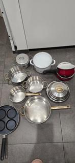 ensemble de casseroles et poêles, Maison & Meubles, Enlèvement, Utilisé, Inox, Ensemble de casseroles