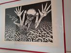 Zeefdruk Frank Maieu, Antiek en Kunst, Kunst | Schilderijen | Abstract, Ophalen