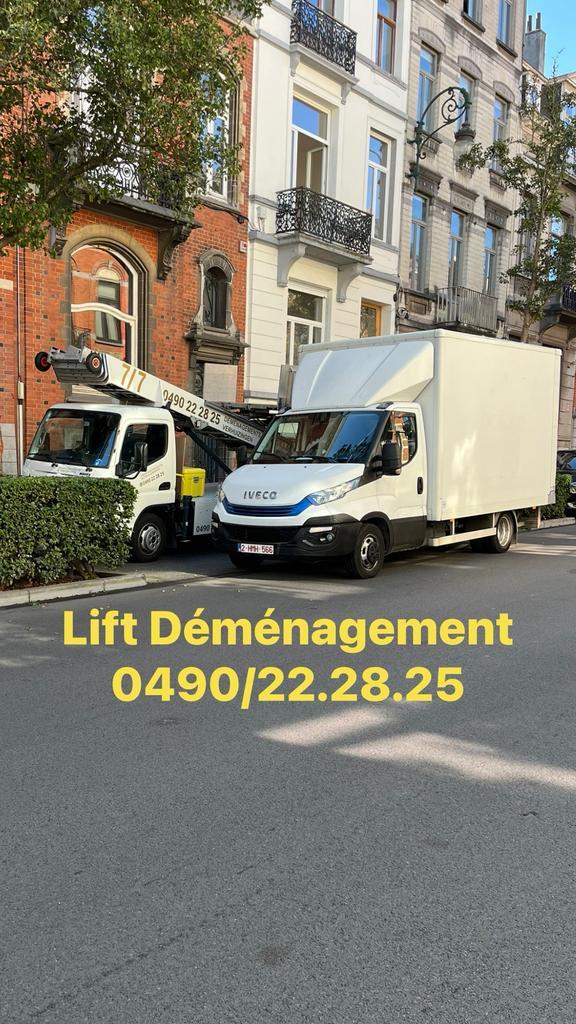 7/7 LIFT + 20m3 VERHUISWAGEN 📞0490 22 28 25📞, Diensten en Vakmensen, Verhuizers en Opslag