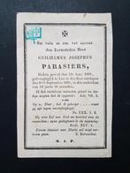 Zeer oud doodsprentje G.J. Parasiers Diaken 1839 Lier, Collections, Carte de condoléances, Envoi