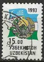 Oezbekistan 1993 - Yvert 27 - Nationale emblemen (ST), Timbres & Monnaies, Timbres | Asie, Affranchi, Envoi