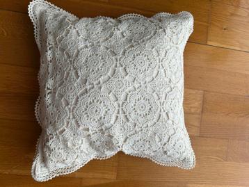 Kussen vierkant, overtrek in handwerk: 40 x 40 cm beschikbaar voor biedingen
