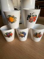 Gobelets à jus de fruit Boch (x5), Enlèvement, Utilisé, Céramique, Autres types