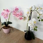 Orchidee kunstbloem kunstplant roze en wit, Gebruikt, Ophalen