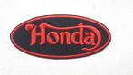 Patch Honda ovale noir/rouge - 123 x 56 mm, Motos, Neuf