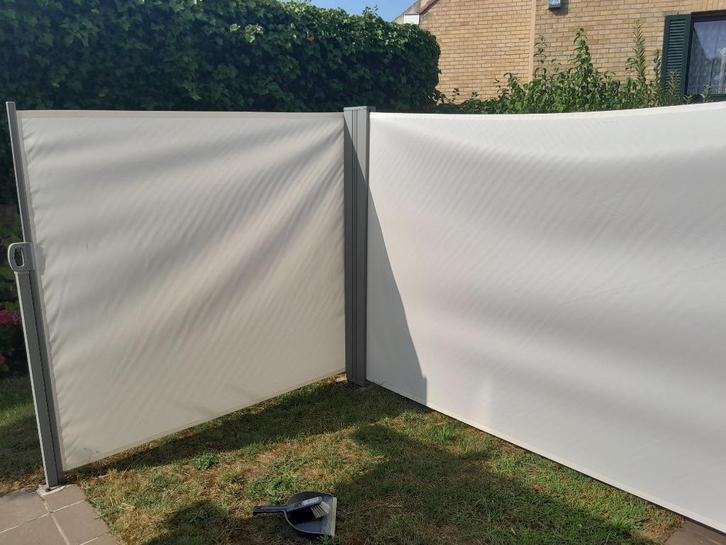 Dubbel buiten windscherm, Tuin en Terras, Tuinmeubel-accessoires, Gebruikt, Ophalen
