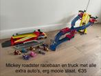 Mickey mouse auto’s en racebaan, Verzamelen, Ophalen, Mickey Mouse, Zo goed als nieuw