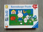 Ravensburger puzzle/puzzel 'Nijntje bij de dieren' 2 x 12 st, 10 tot 50 stukjes, Gebruikt, 2 tot 4 jaar, Ophalen