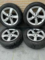 Set 17" Audi velgen met 225/55/17 Continental winterbanden, Auto-onderdelen, Banden en Velgen, Ophalen, Gebruikt, Velg(en), 17 inch