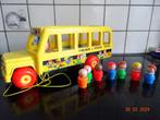 Vintage Fisher Price FP Little People School Bus #19*PRIMA S, Ophalen of Verzenden, Duw- of Trekspeelgoed