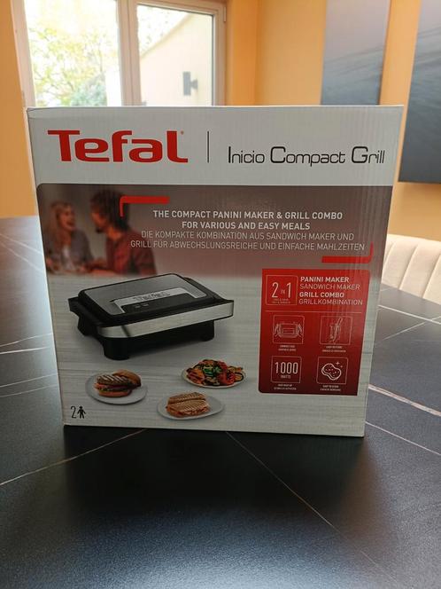 Tefal Inicio Compact, Elektronische apparatuur, Contactgrills, Nieuw, Vaatmachinebestendige platen, Ophalen