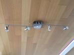 Rail spot plafond 4 spots orientables design voirie / rénova, Maison & Meubles, Lampes | Spots, Comme neuf, Enlèvement