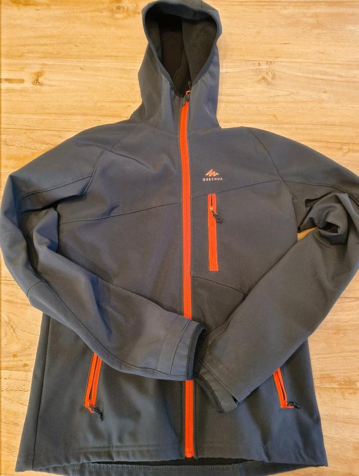 Quechua Softshell jas MH550, Kleding | Heren, Jassen | Winter, Zo goed als nieuw, Zwart, Ophalen