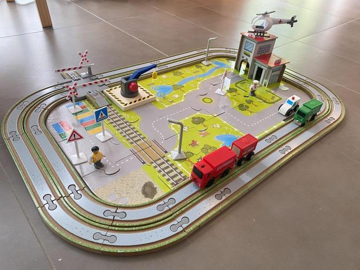 Mundo Diver Houten Snelweg, Kinderen en Baby's, Speelgoed | Houten speelgoed, Gebruikt, Overige typen, Ophalen of Verzenden