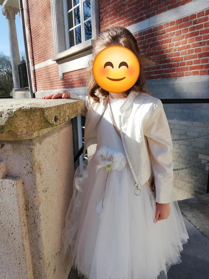 Communiekleed Miss Leod en jasje van Diamante Blu, Kinderen en Baby's, Kinderkleding | Maat 140, Nieuw, Meisje, Jurk of Rok, Ophalen