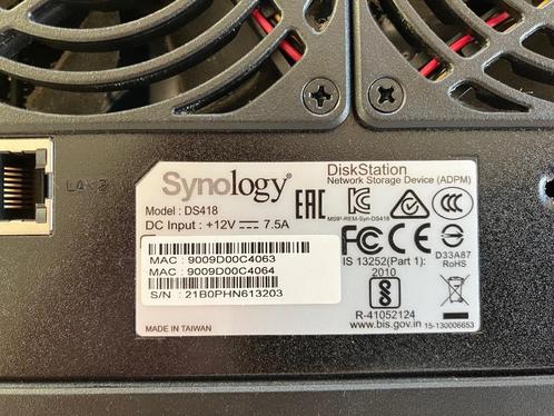 Synology DS418+12 TB Inbegrepen, Computers en Software, NAS, Zo goed als nieuw, Ophalen of Verzenden