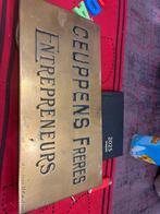 Plaat in messing ceuppens freres entrepreneurs, Ophalen, Koper