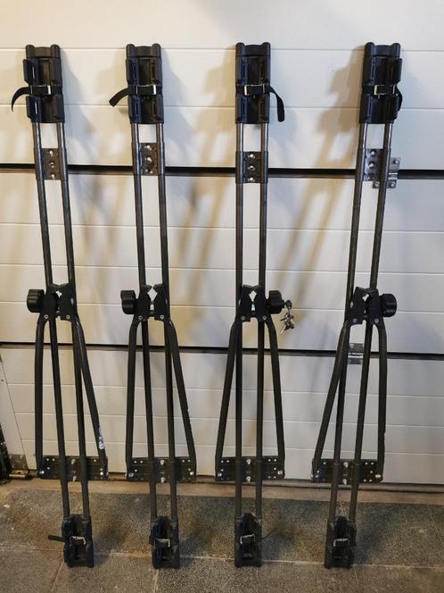 Fietsendrager voor dakrail wagen, Auto diversen, Fietsendragers, Gebruikt, Dakdrager, 3 fietsen of meer, Brede banden, Ophalen