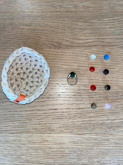Ring (vervangbare steentjes), Handtassen en Accessoires, Ringen, Gebruikt, Dame, Zilver, Ophalen of Verzenden