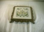 Jugendstil onderzetter porselein en metaal, Ophalen of Verzenden