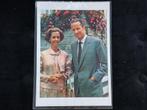 Photo couleur plastifiée Roi Baudoin Reine Fabiola vintage, Collections, Enlèvement, Comme neuf, Carte, Photo ou Gravure