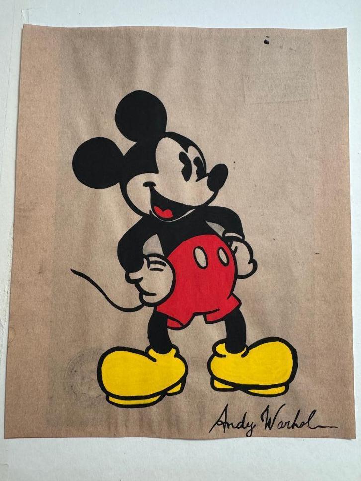 2x Andy Warhol Mickey Mouse, Antiek en Kunst, Kunst | Schilderijen | Modern, Ophalen of Verzenden