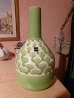 Grand vase j line vert et blanc., Maison & Meubles, Enlèvement