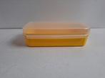 Tupperware scharnierdoos geel, Huis en Inrichting, Ophalen of Verzenden, Gebruikt, Geel
