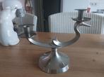 Candle holder with a duck or swan shape, Antiek en Kunst, Antiek | Tin, Ophalen of Verzenden