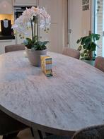 Eettafel travertin ovaal €1500 korting, Ophalen