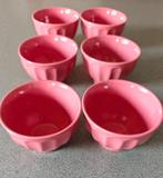 6 roze schaaltjes, Ophalen, Zo goed als nieuw