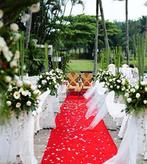 Tapis rouge et blanc