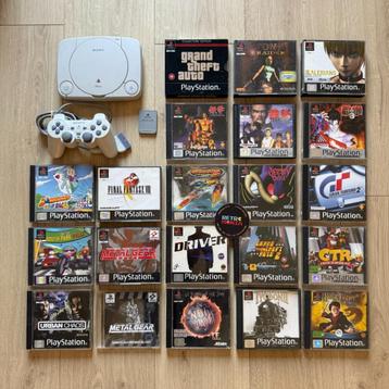PlayStation PSone-console + games  beschikbaar voor biedingen