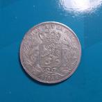 België 5 frank zilver Leopold II 1866 - zonder punt na F, Postzegels en Munten, Zilver, Ophalen of Verzenden, Losse munt, Zilver