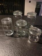 Weck potten glas verschillende maten te koop per set of/stuk, Huis en Inrichting, Keuken | Potten en Pannen, Glas, Zo goed als nieuw