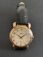 VINTAGE FIRST CLASS JENCO ANTIMAGNETIC POLSHORLOGE., Montre-bracelet, Autres marques, Cuir, Enlèvement