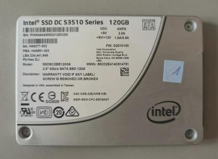 Intel SSD SATA 120GB, Computers en Software, Harde schijven, Gebruikt, SSD, SATA, Ophalen of Verzenden