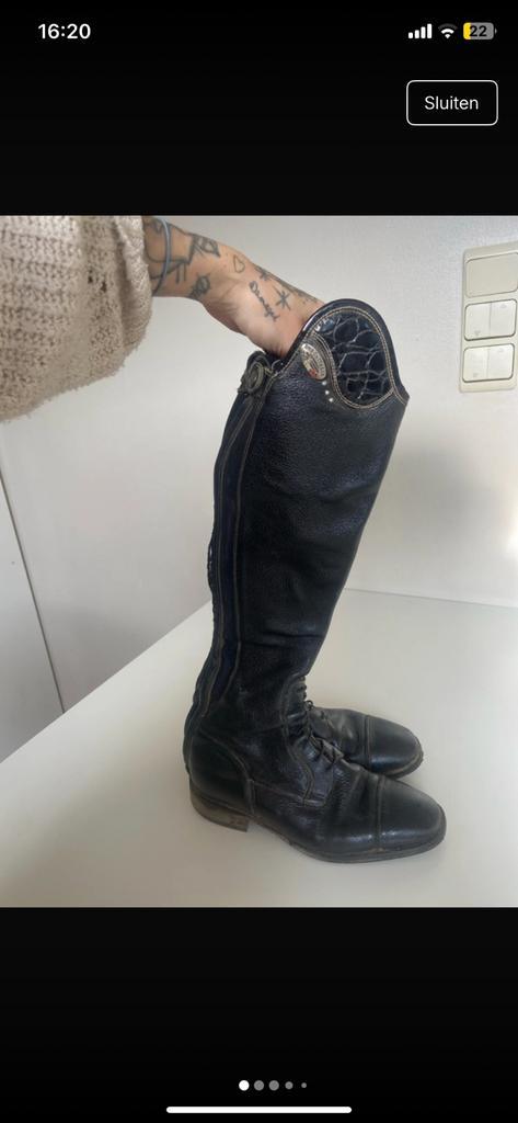 De Niro tricolore rijlaarzen, Dieren en Toebehoren, Paardrijkleding, Zo goed als nieuw, Dames, Kinderen, Schoeisel, Recreatie