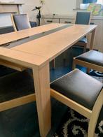 Eetkamerset, tafel+6 stoelen+dressoir, Huis en Inrichting, Tafels | Eettafels, Ophalen, Zo goed als nieuw, Glas