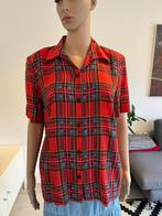 Prachtige vintage bloes met tartan print, Kleding | Dames, Maat 38/40 (M), Ophalen of Verzenden, Zo goed als nieuw, Vintage