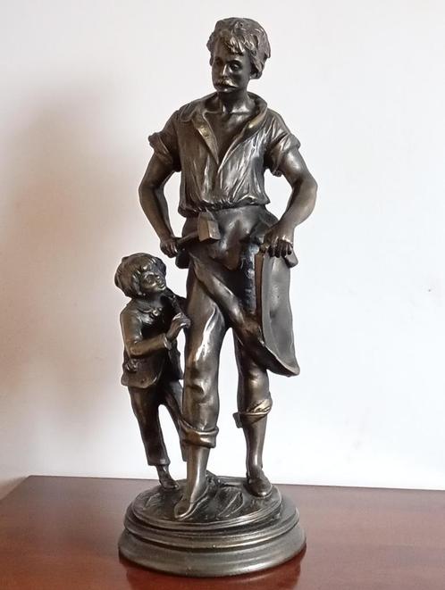 Auguste Moreau (1934 - 1917) "Forgeron", Antiek en Kunst, Kunst | Beelden en Houtsnijwerken, Ophalen