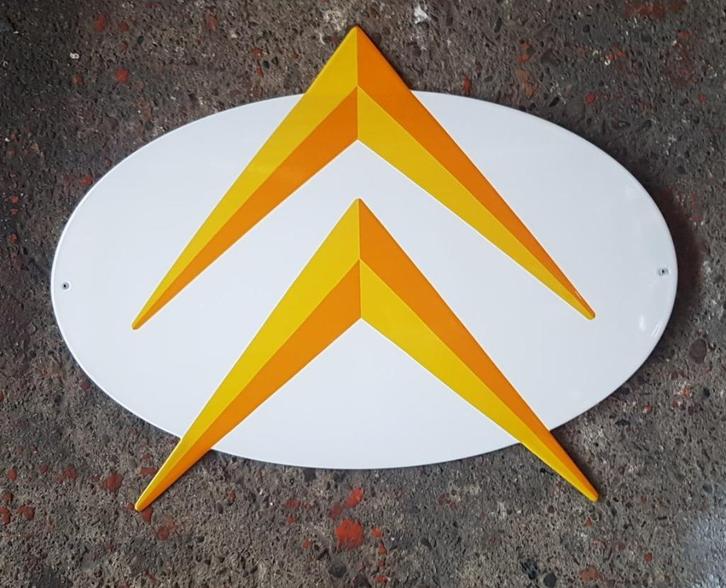 Citroen chevron emaille reclame bord garage showroom borden, Verzamelen, Merken en Reclamevoorwerpen, Zo goed als nieuw, Reclamebord