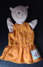Handpop Poes  Moulin Roty, Kinderen en Baby's, Speelgoed | Knuffels en Pluche, Verzenden, Zo goed als nieuw, Poes