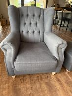 Zetel met poef, Huis en Inrichting, Ophalen, Zo goed als nieuw, Stof