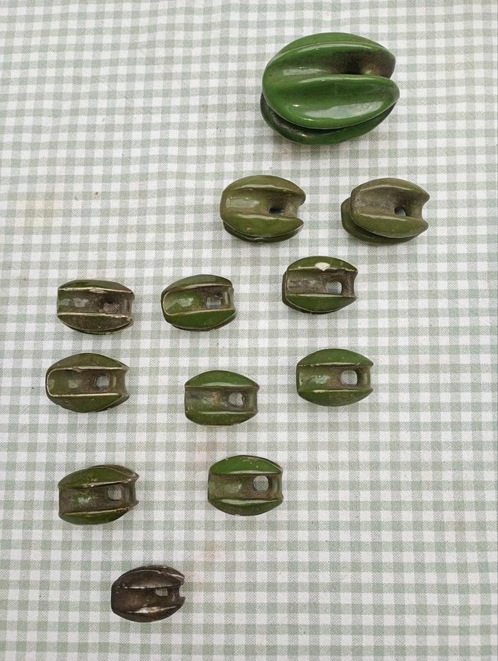 Porseleinen katrollen 12 stuks, Antiek en Kunst, Antiek | Gereedschap en Instrumenten, Ophalen of Verzenden