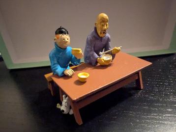 Kuifje beeldje "Lunch scene - Blauwe Lotus"  beschikbaar voor biedingen