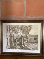Tekening watermolen gesigneerd, Ophalen