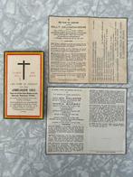 1940 - 1945 : 3 oorlogsslachtoffers : GEHEIM LEGER + WEGGEVO, Verzamelen, Bidprentjes en Rouwkaarten, Ophalen of Verzenden