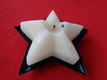 Support bougie + 1 bougie forme étoile beschikbaar voor biedingen